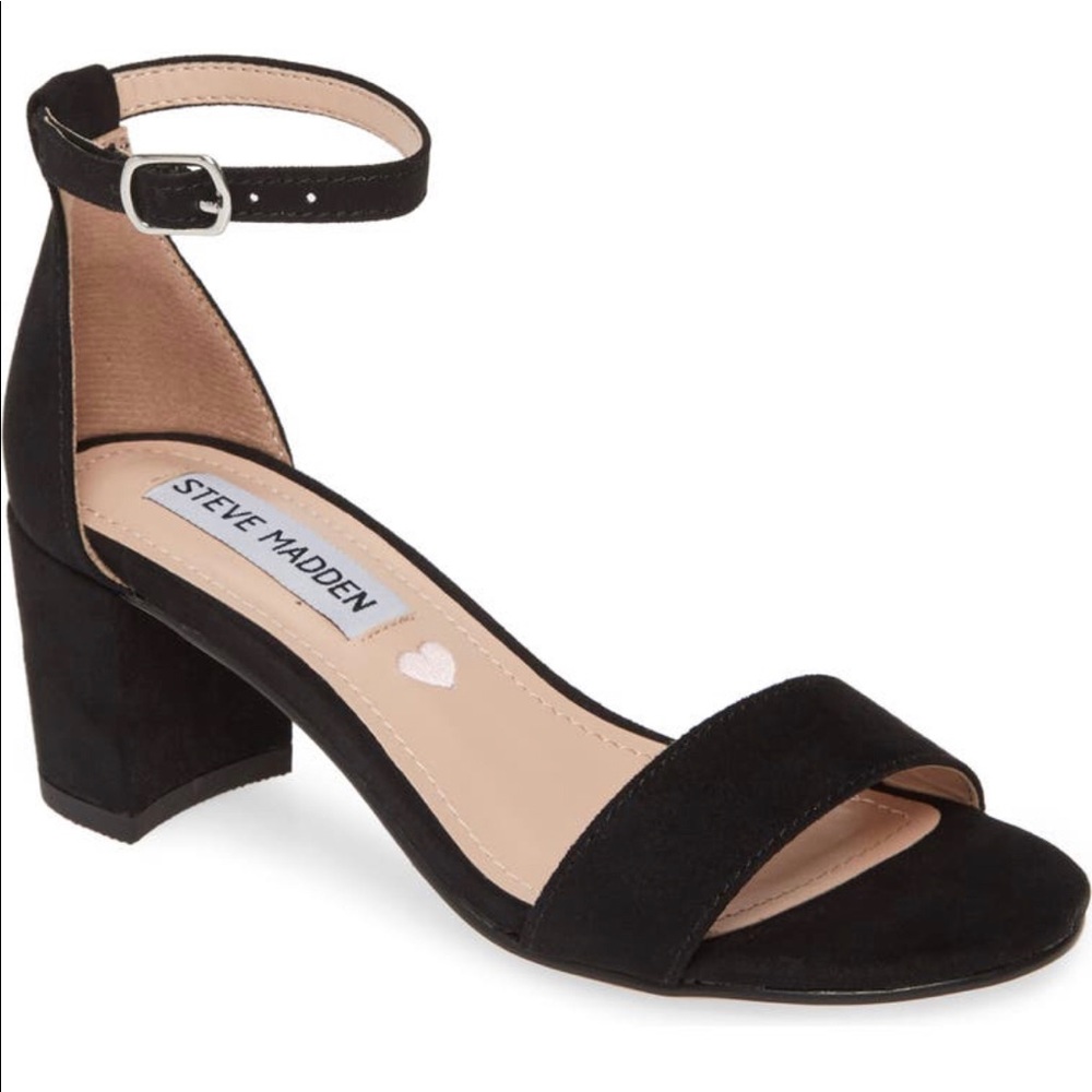 Girls Steve Madden black Jcarrson chunky heels